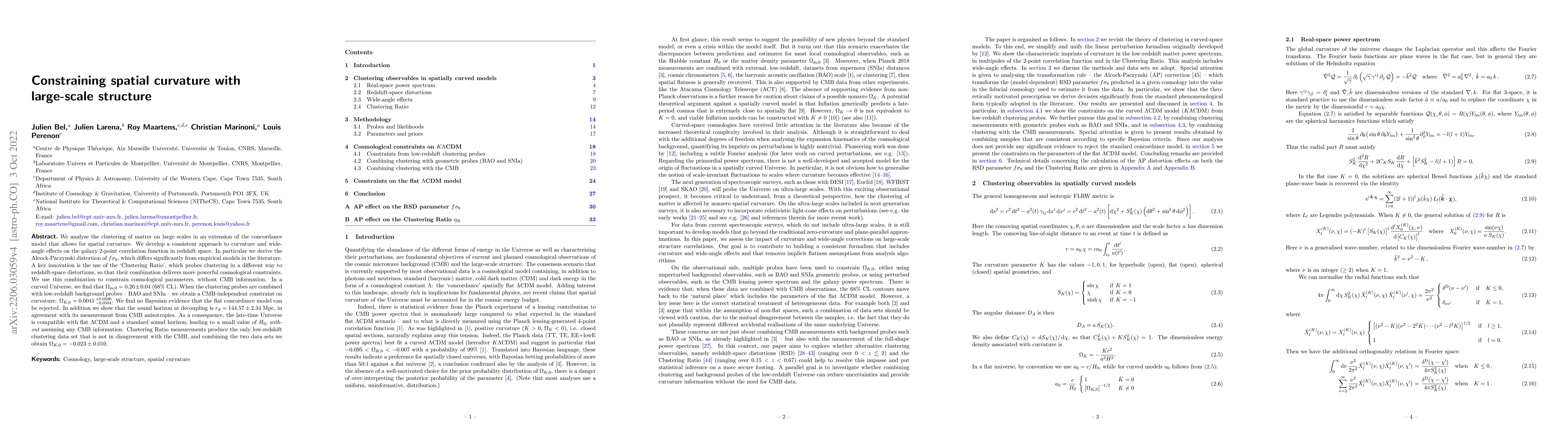 Thumbnail for Constraining spatial curvature with large-scale structure