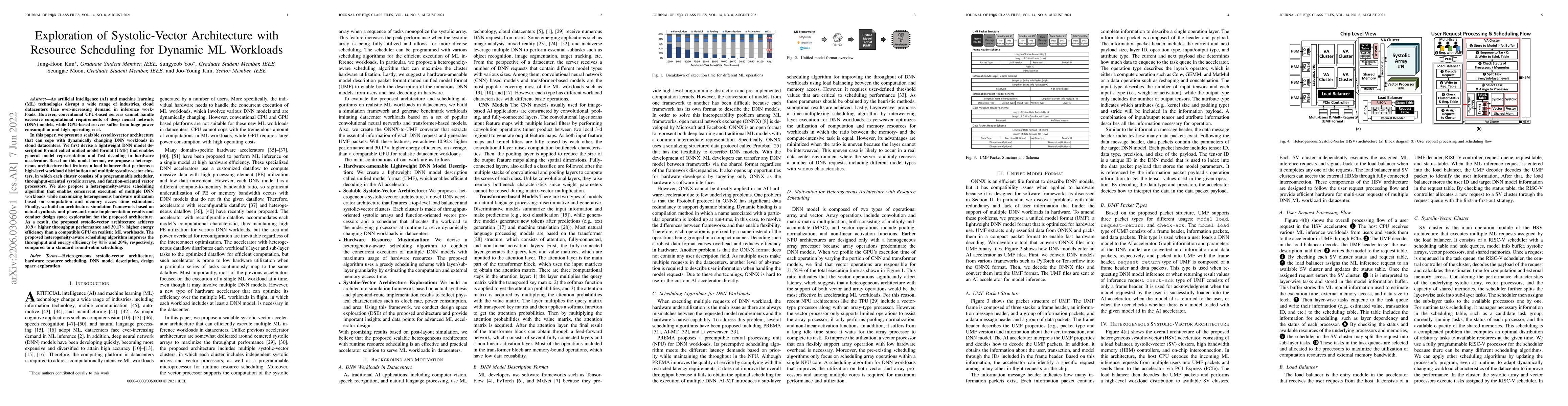 Thumbnail for Exploration of Systolic-Vector Architecture with Resource Scheduling for
  Dynamic ML Workloads