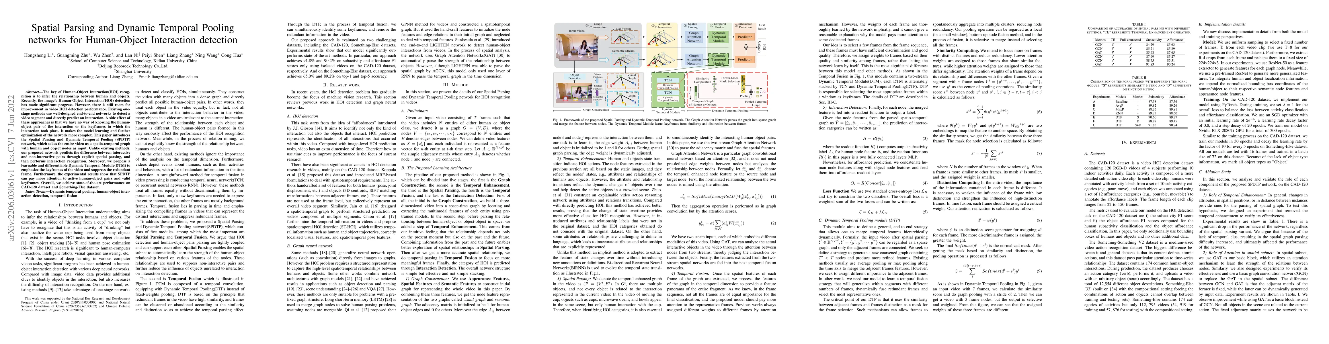 Thumbnail for Spatial Parsing and Dynamic Temporal Pooling networks for Human-Object
  Interaction detection