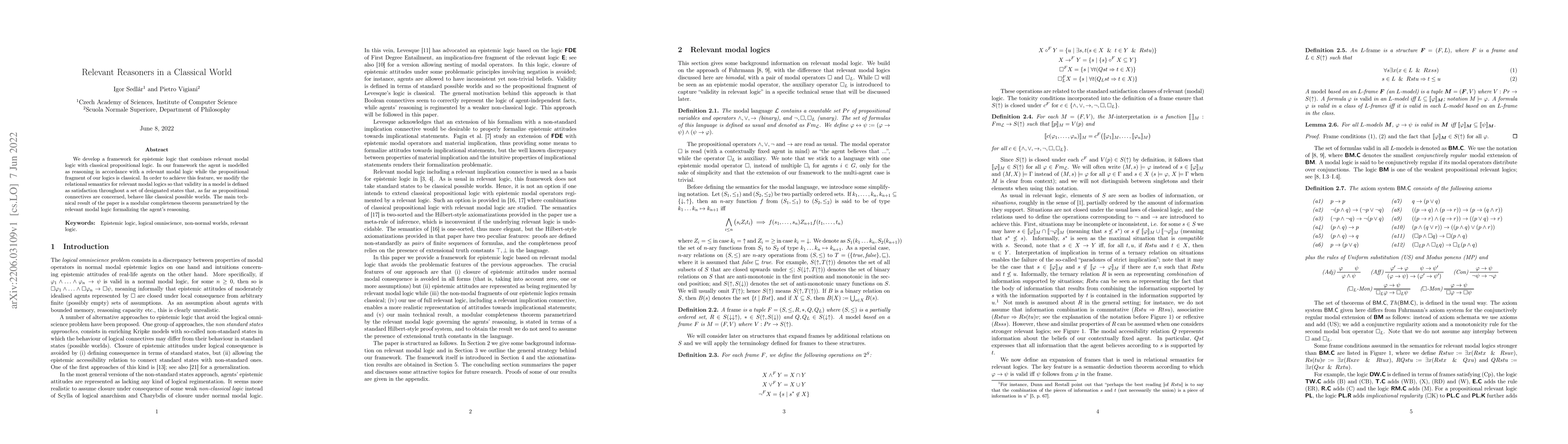 Thumbnail for Relevant Reasoners in a Classical World