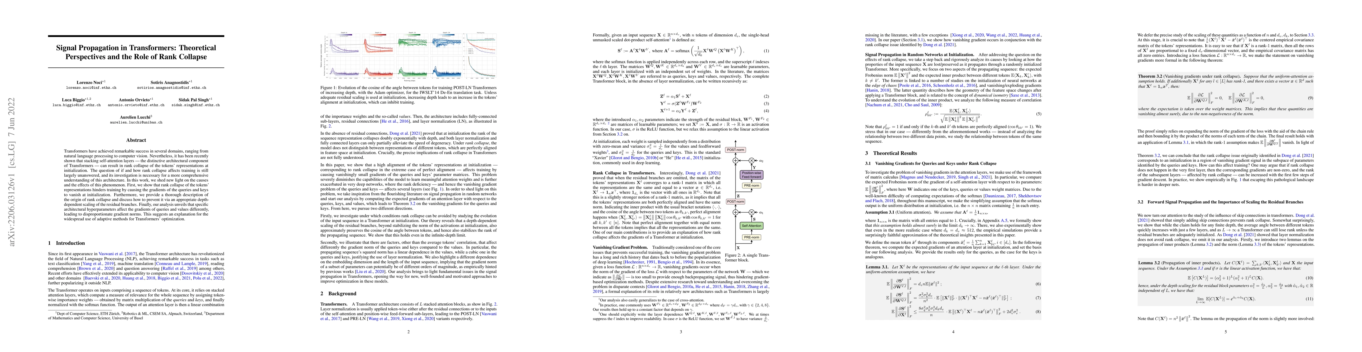 Thumbnail for Signal Propagation in Transformers: Theoretical Perspectives and the
  Role of Rank Collapse