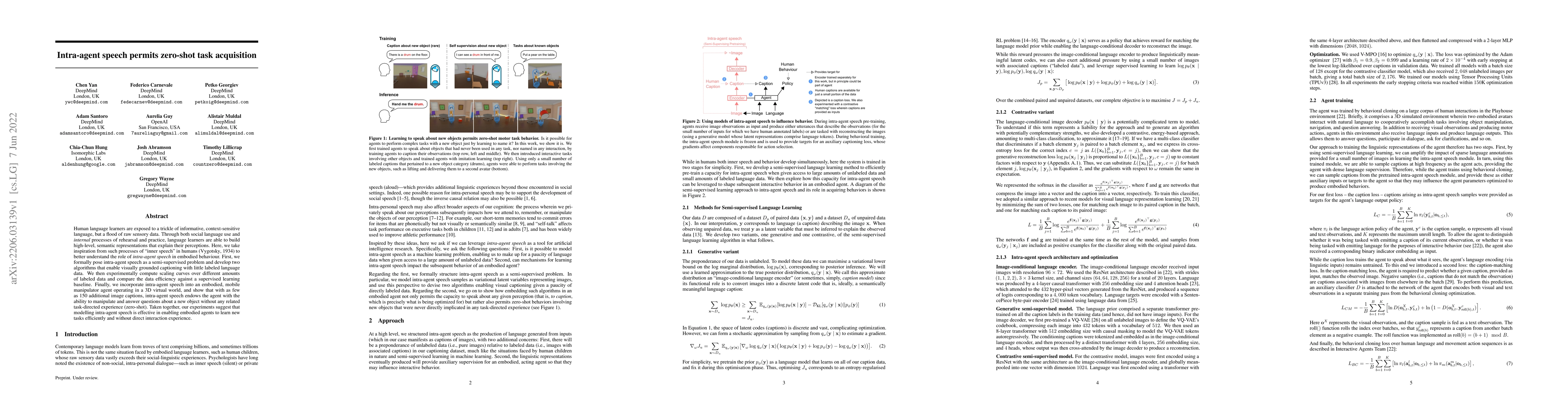 Thumbnail for Intra-agent speech permits zero-shot task acquisition