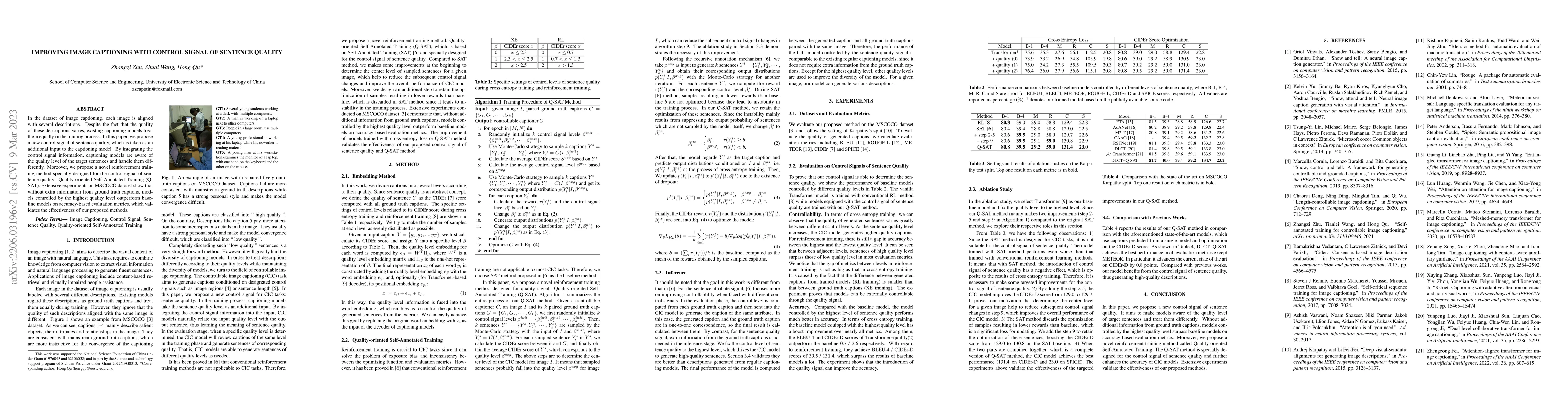 Thumbnail for Improving Image Captioning with Control Signal of Sentence Quality
