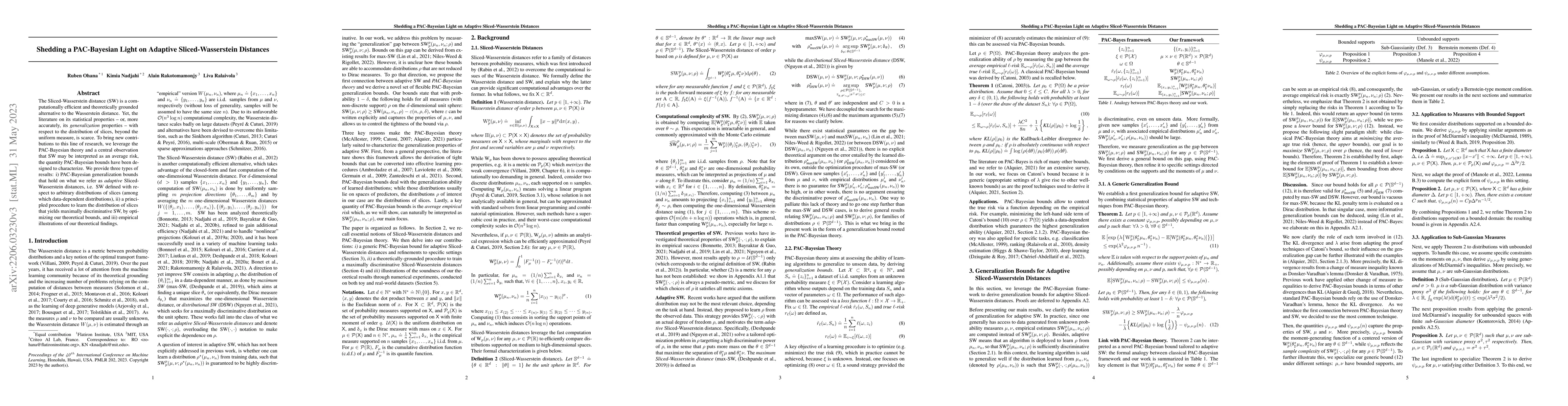 Thumbnail for Shedding a PAC-Bayesian Light on Adaptive Sliced-Wasserstein Distances
