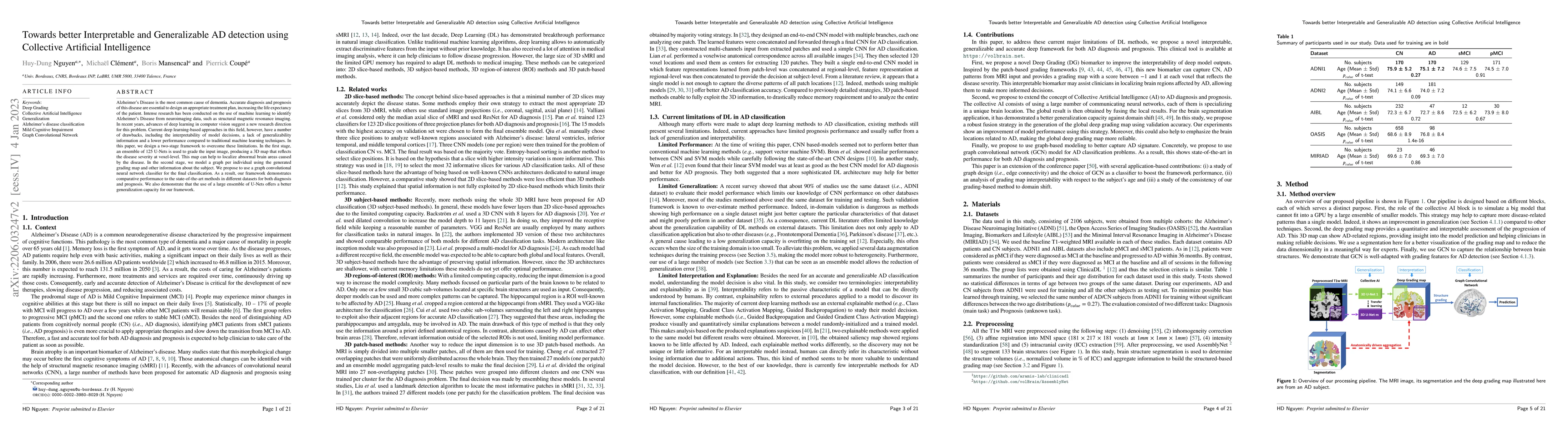 Thumbnail for Towards better Interpretable and Generalizable AD detection using
  Collective Artificial Intelligence