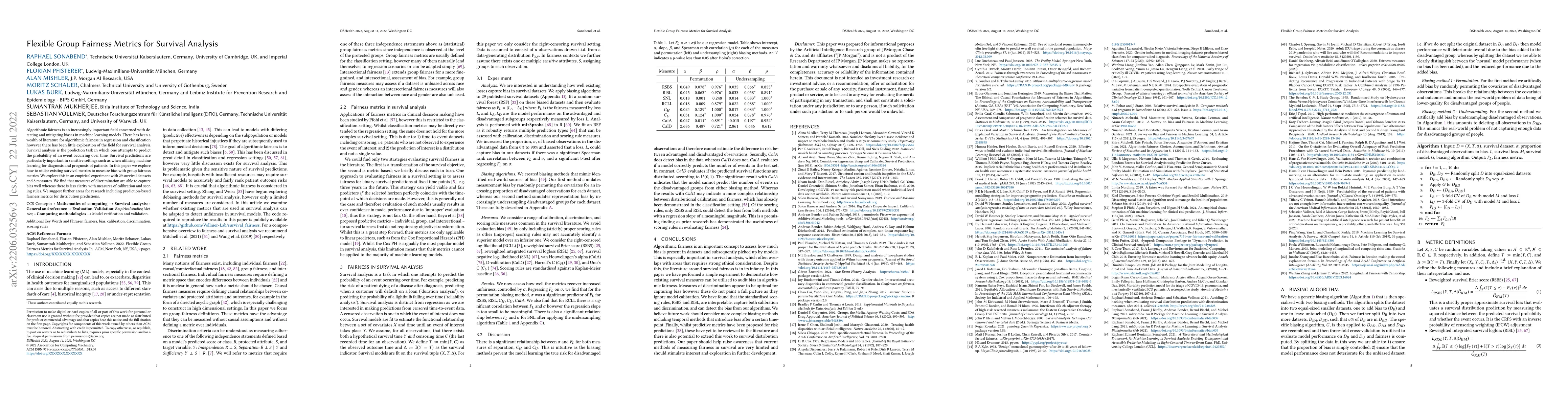 Thumbnail for Flexible Group Fairness Metrics for Survival Analysis