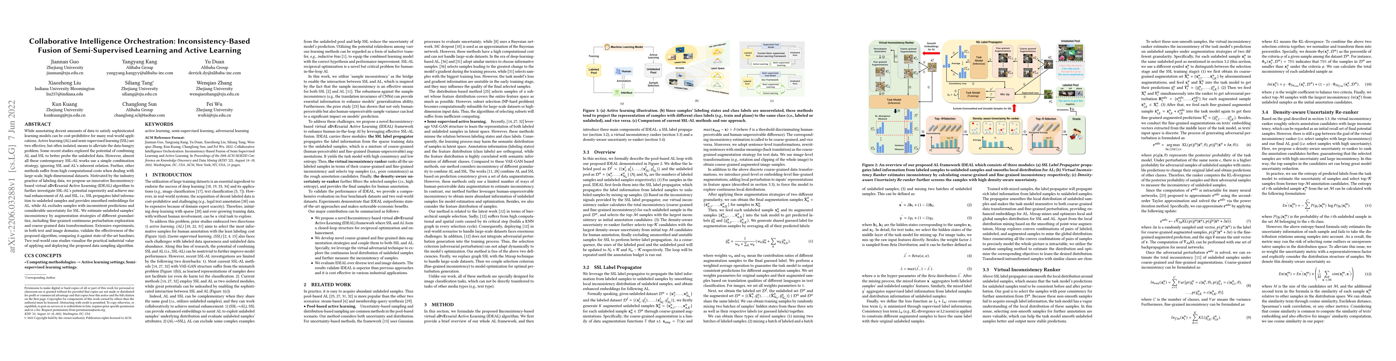 Thumbnail for Collaborative Intelligence Orchestration: Inconsistency-Based Fusion of
  Semi-Supervised Learning and Active Learning