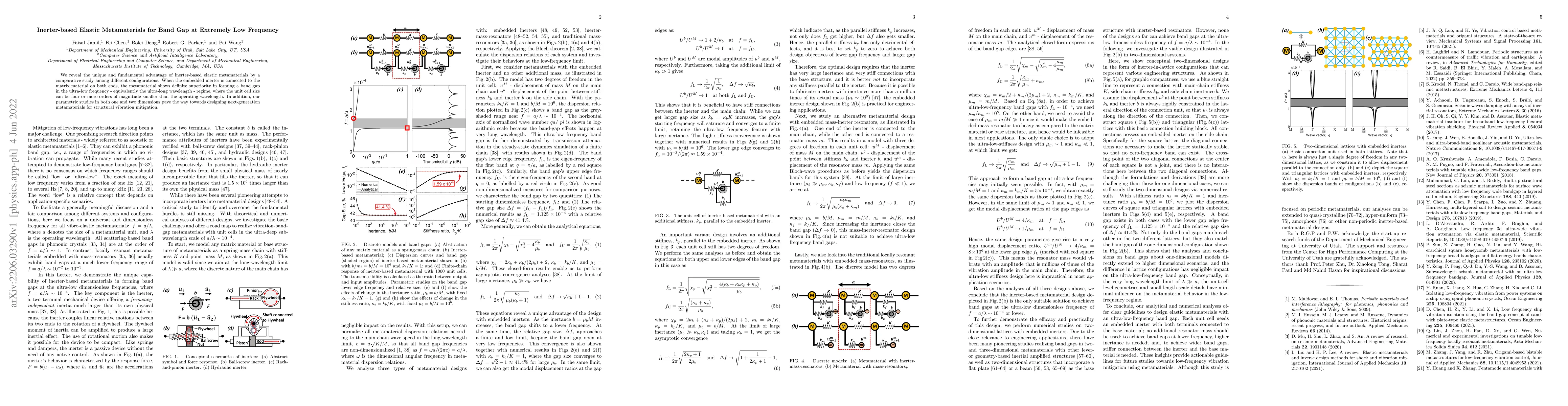 Thumbnail for Inerter-based Elastic Metamaterials for Band Gap at Extremely Low
  Frequency