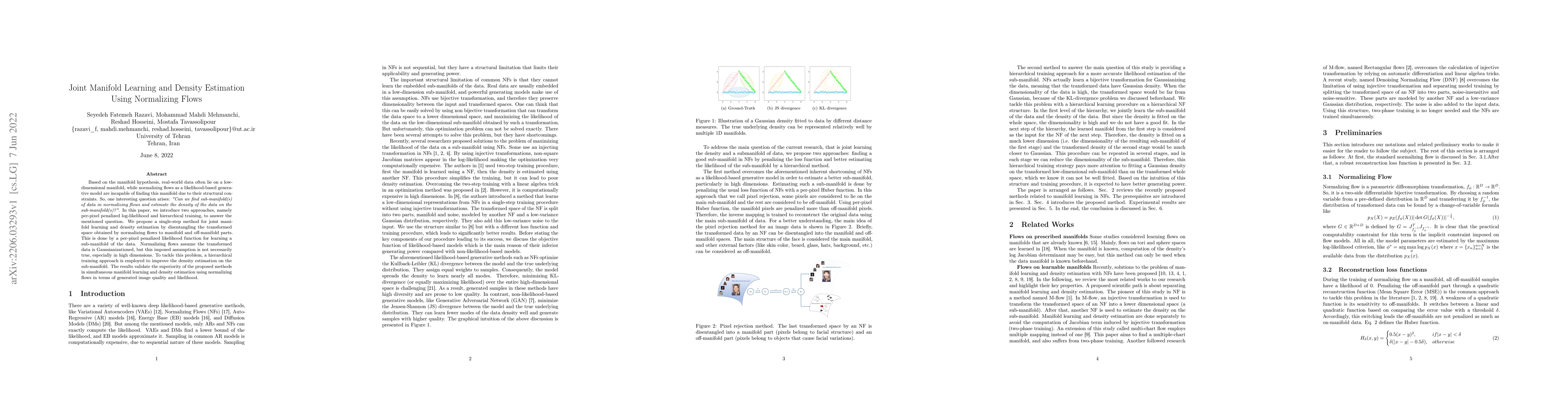 Thumbnail for Joint Manifold Learning and Density Estimation Using Normalizing Flows