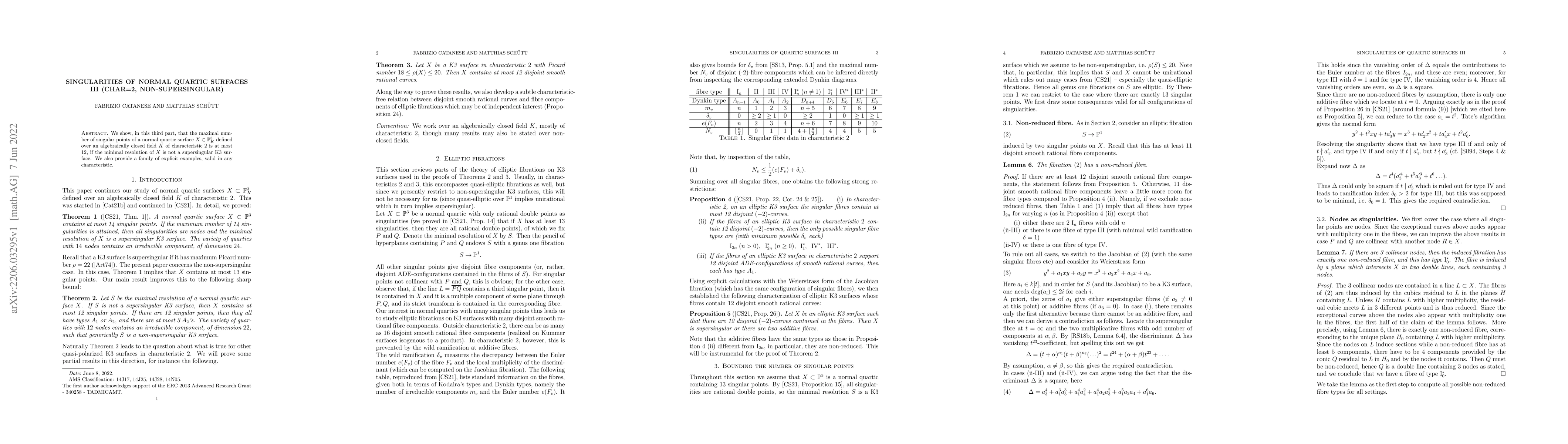 Thumbnail for Singularities of normal quartic surfaces III (char=2, non-supersingular)