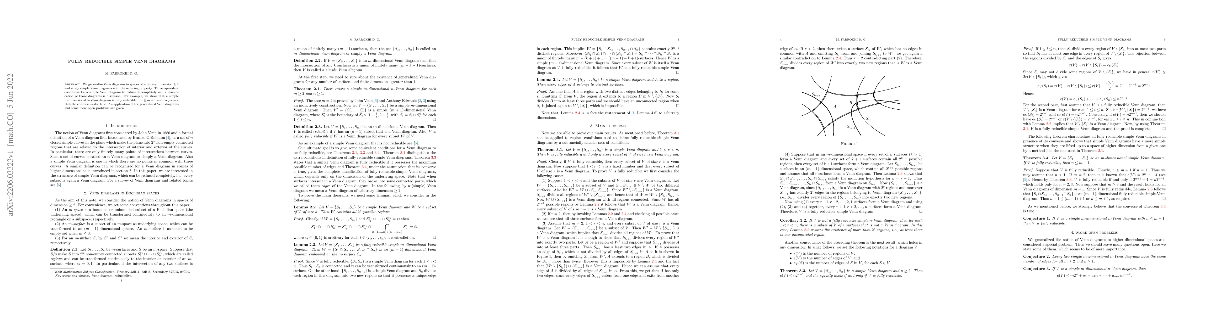 Thumbnail for Fully reducible simple Venn diagrams