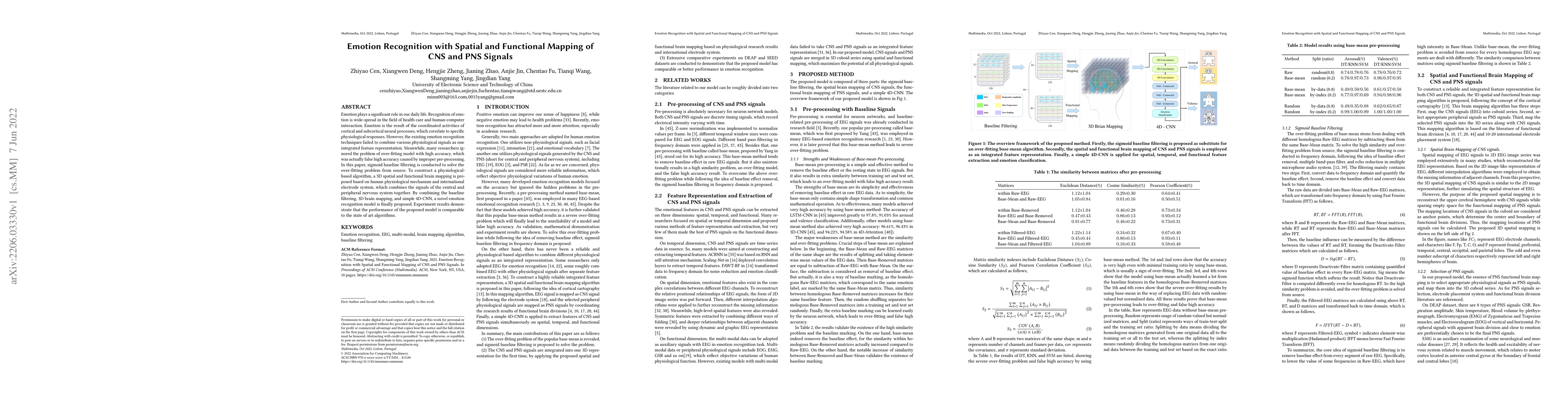 Thumbnail for EEG-based Emotion Recognition with Spatial and Functional Brain Mapping
  of CNS and PNS Signals
