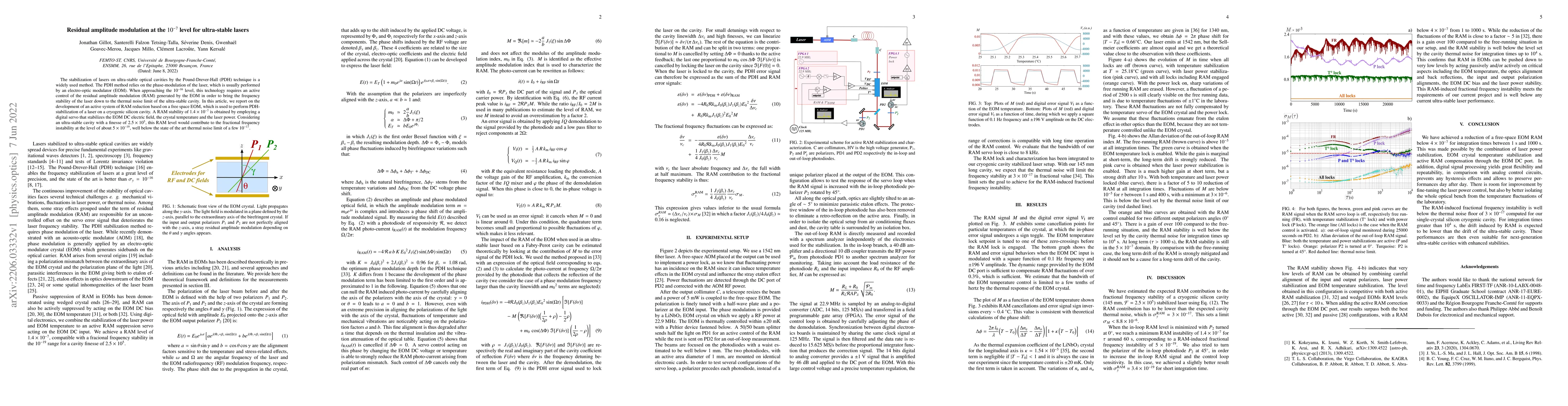 Thumbnail for Residual amplitude modulation at the $10^{-7}$ level for ultra-stable
  lasers