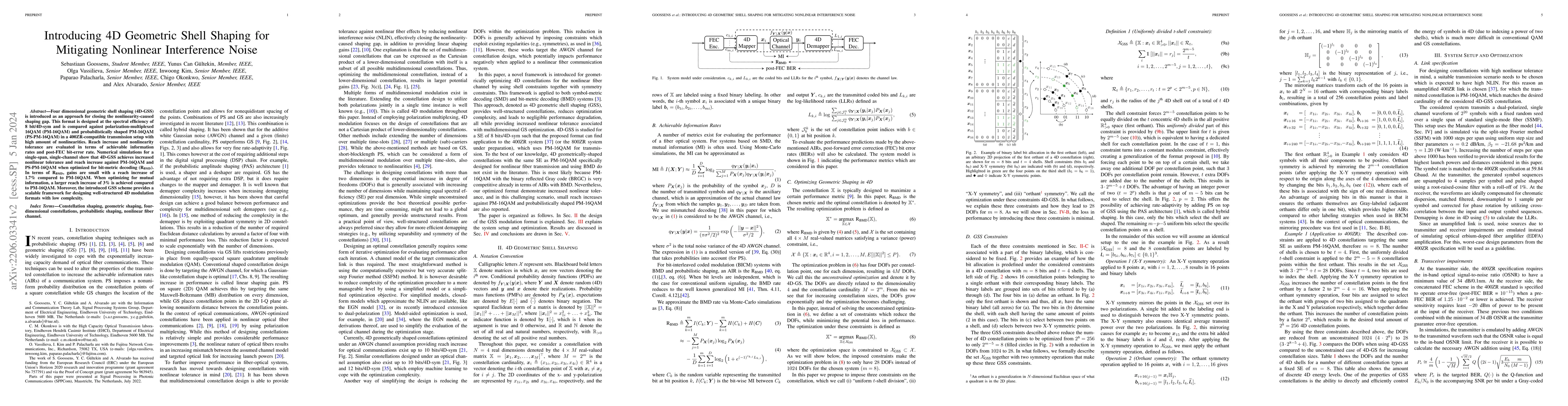 Thumbnail for Introducing 4D Geometric Shell Shaping for Mitigating Nonlinear
  Interference Noise