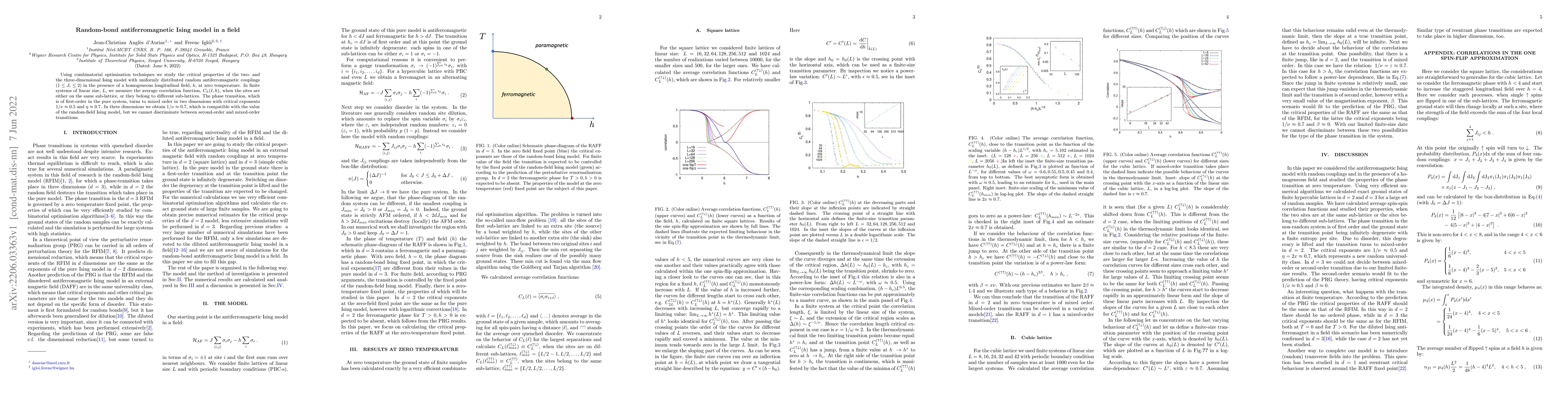 Thumbnail for Random-bond antiferromagnetic Ising model in a field