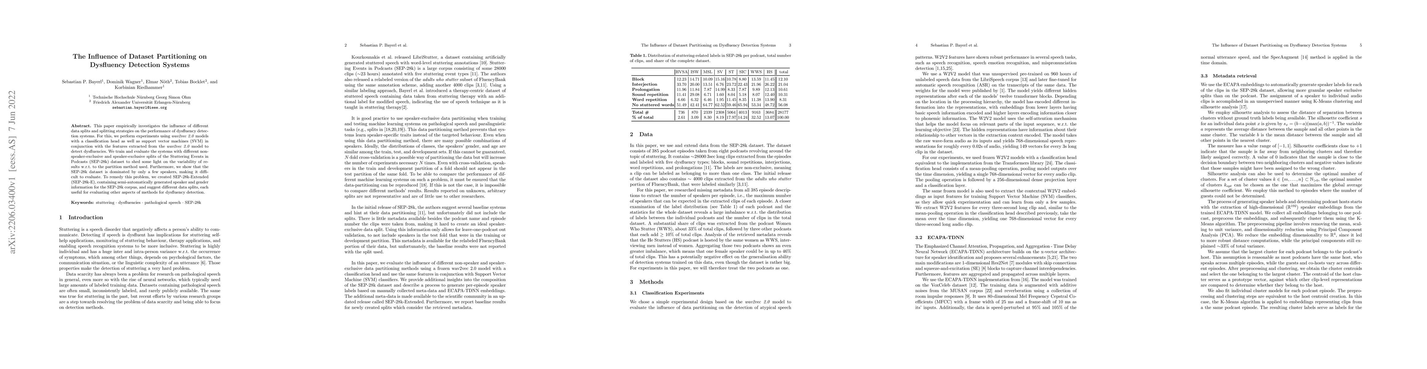 Thumbnail for The Influence of Dataset Partitioning on Dysfluency Detection Systems
