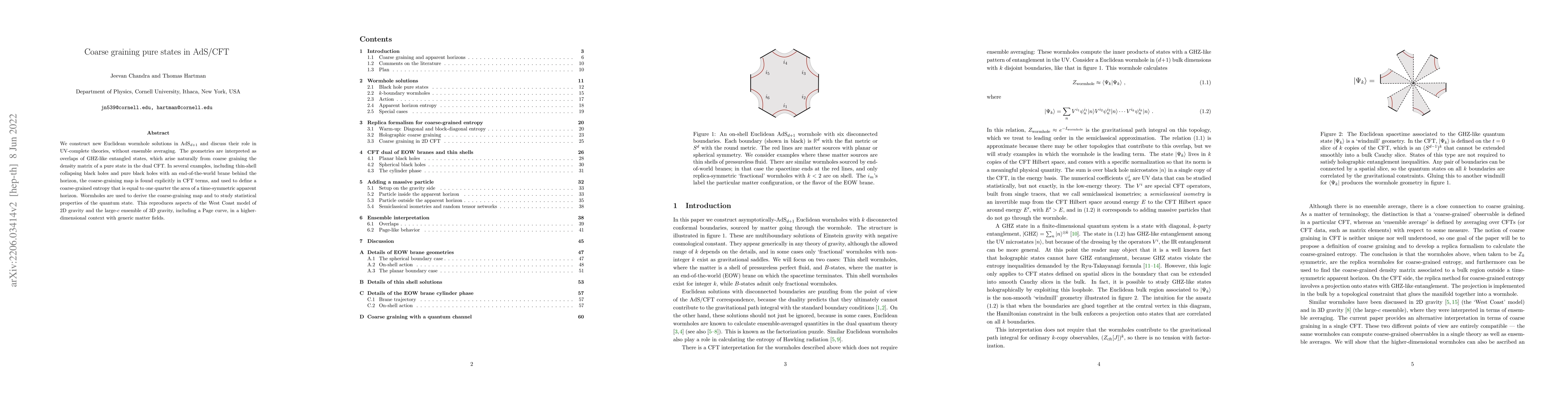 Thumbnail for Coarse graining pure states in AdS/CFT