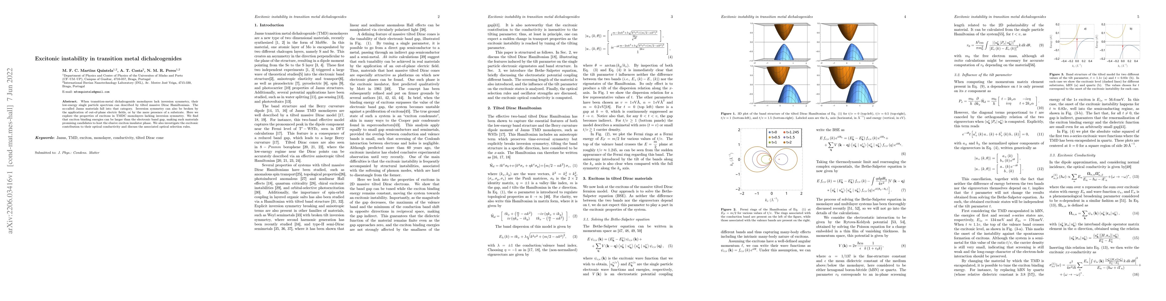 Thumbnail for Excitonic instability in transition metal dichalcogenides