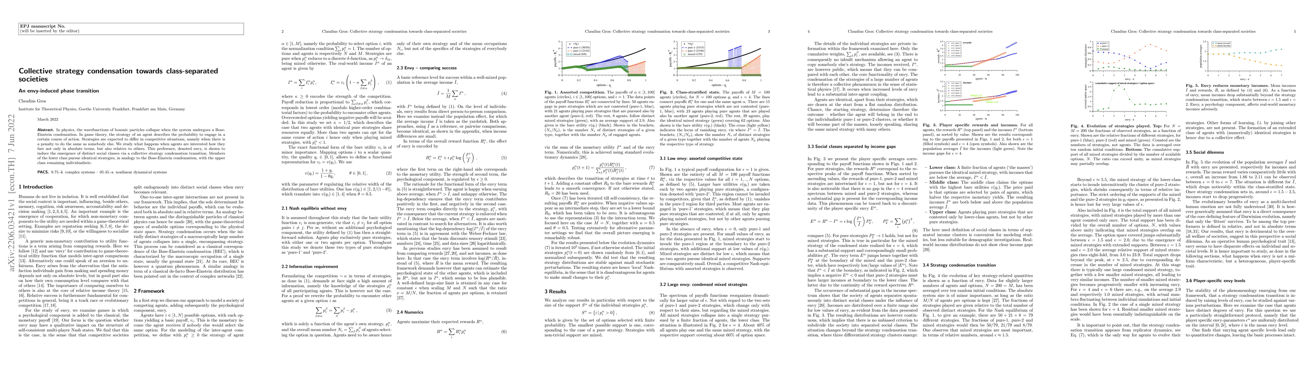 Thumbnail for Collective strategy condensation towards class-separated societies