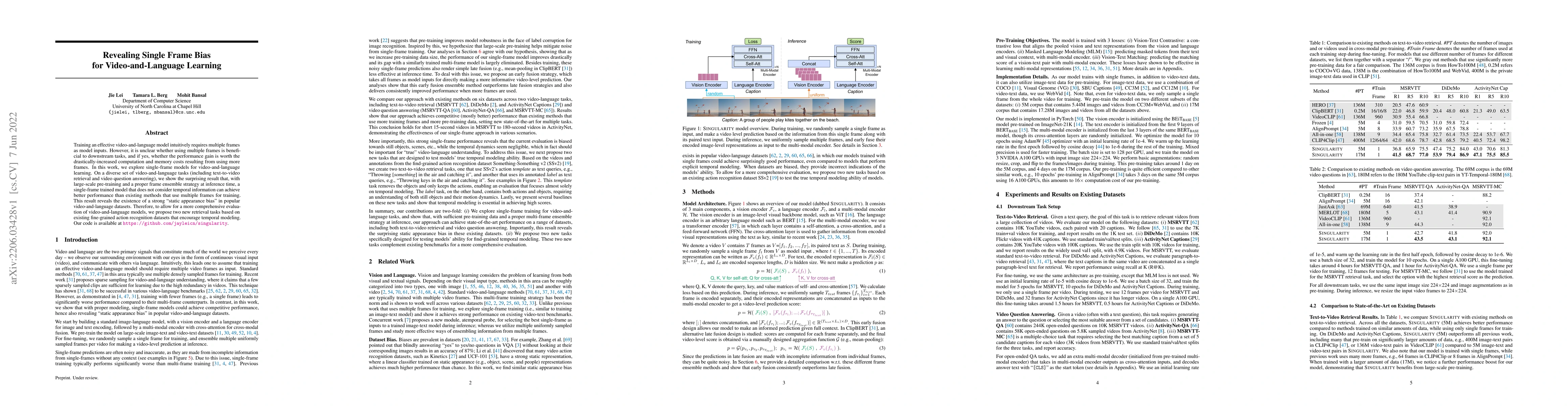 Thumbnail for Revealing Single Frame Bias for Video-and-Language Learning