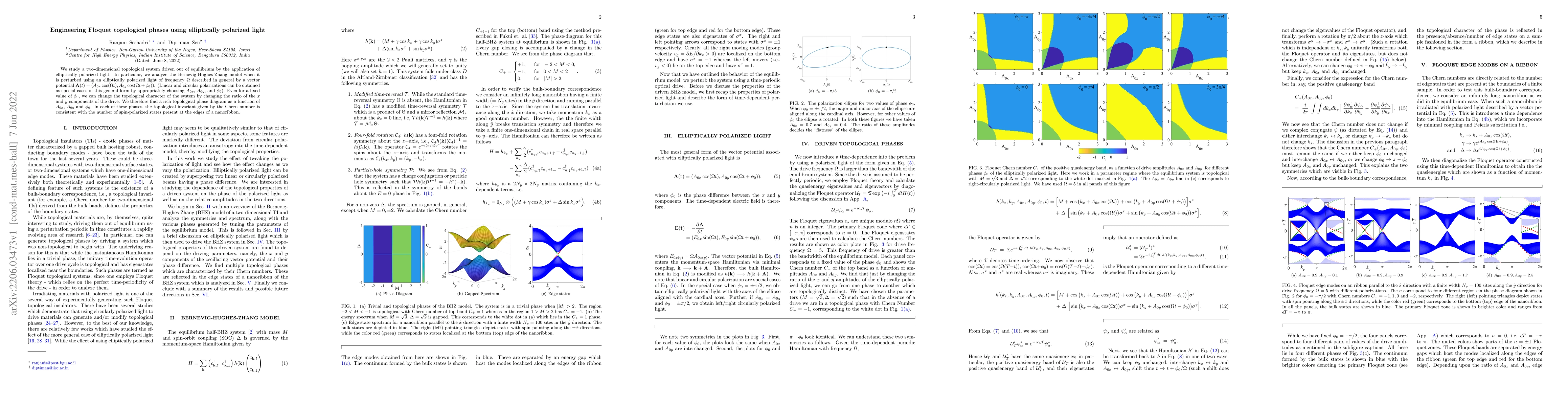 Thumbnail for Engineering Floquet topological phases using elliptically polarized
  light