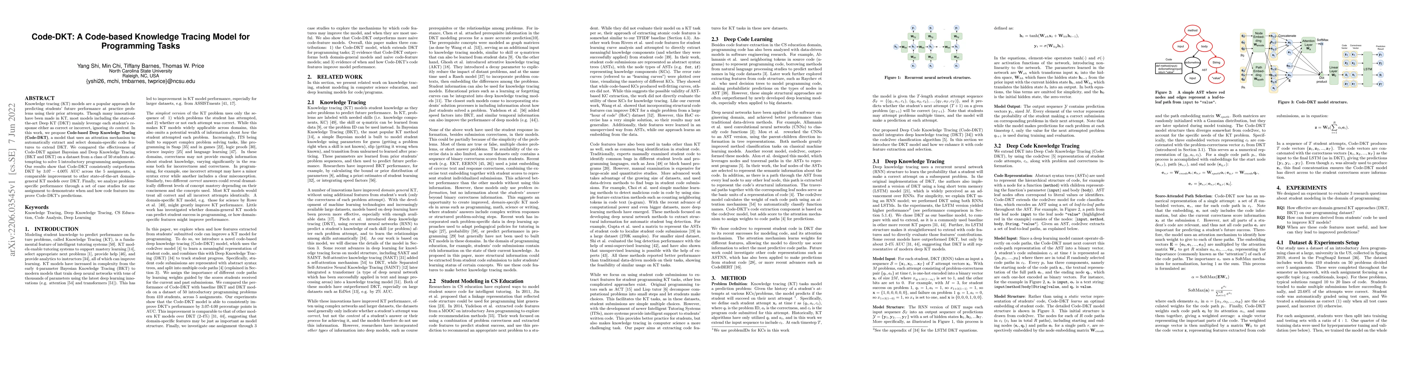 Thumbnail for Code-DKT: A Code-based Knowledge Tracing Model for Programming Tasks