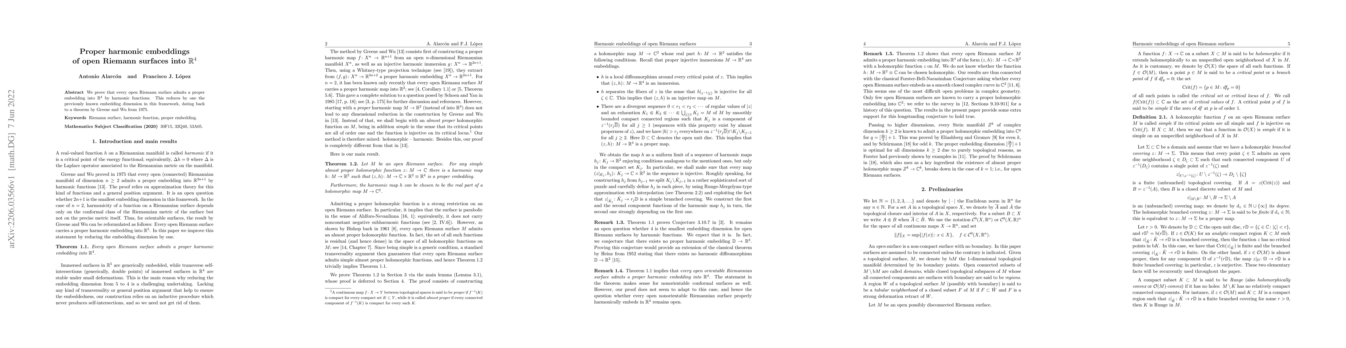 Thumbnail for Proper harmonic embeddings of open Riemann surfaces into $\mathbb{R}^4$
