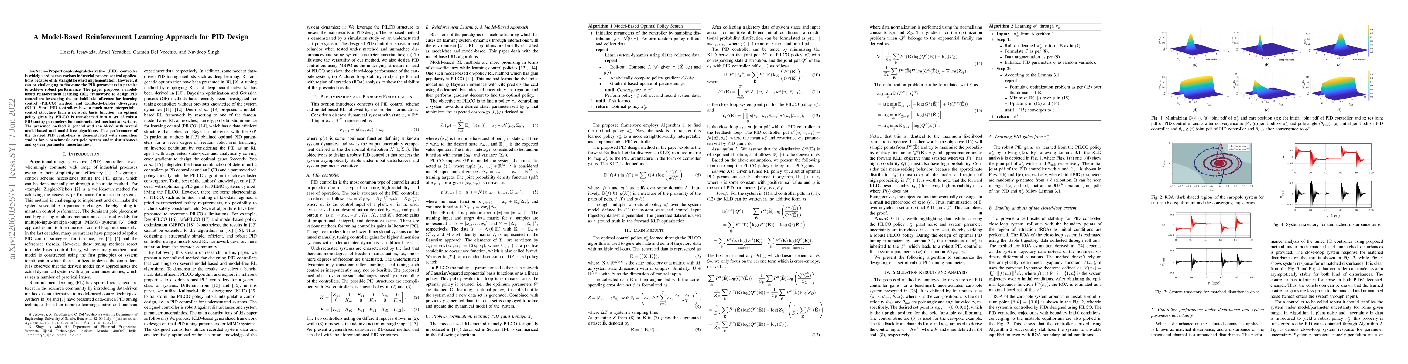 Thumbnail for A Model-Based Reinforcement Learning Approach for PID Design