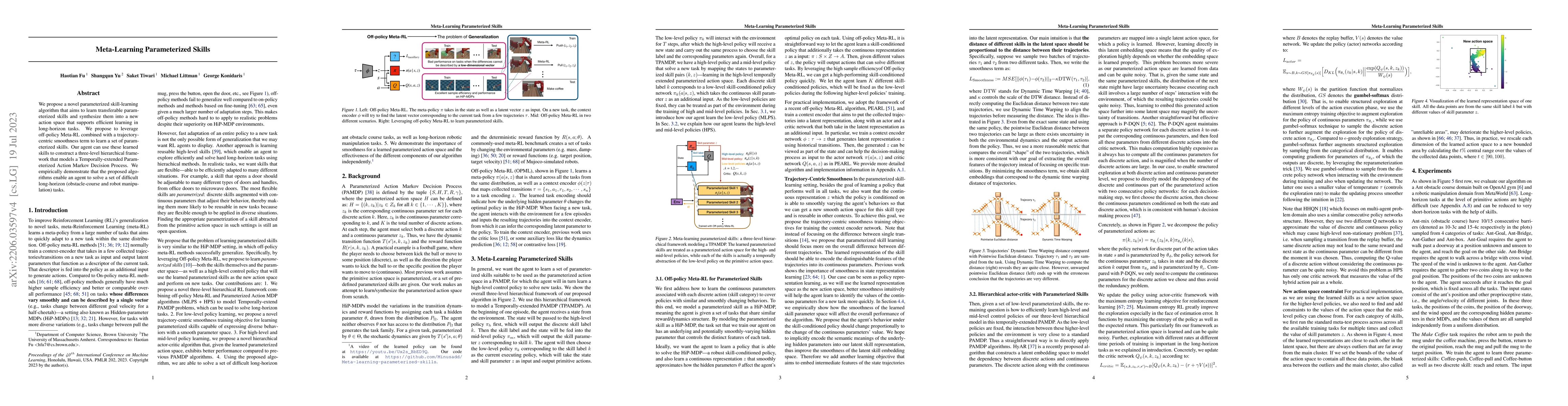Thumbnail for Meta-Learning Parameterized Skills