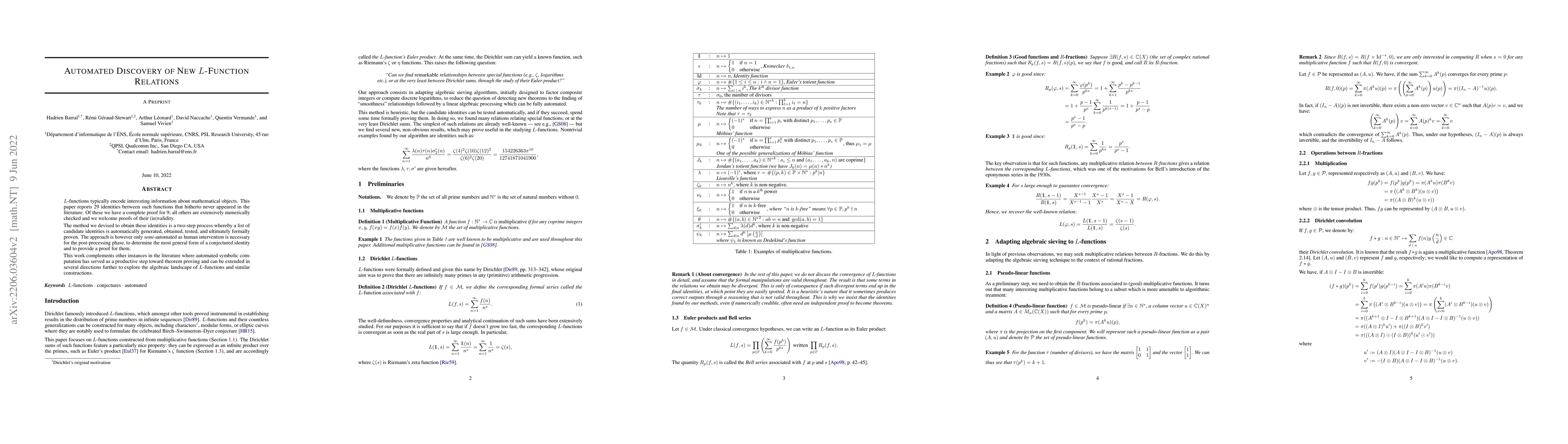 Thumbnail for Automated Discovery of New $L$-Function Relations