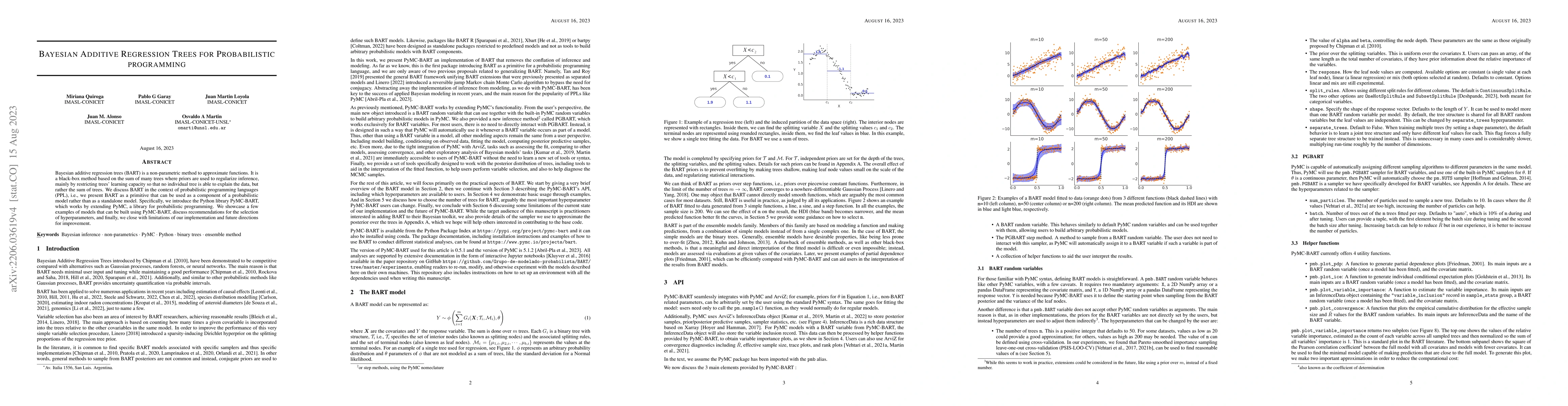 Thumbnail for Bayesian additive regression trees for probabilistic programming