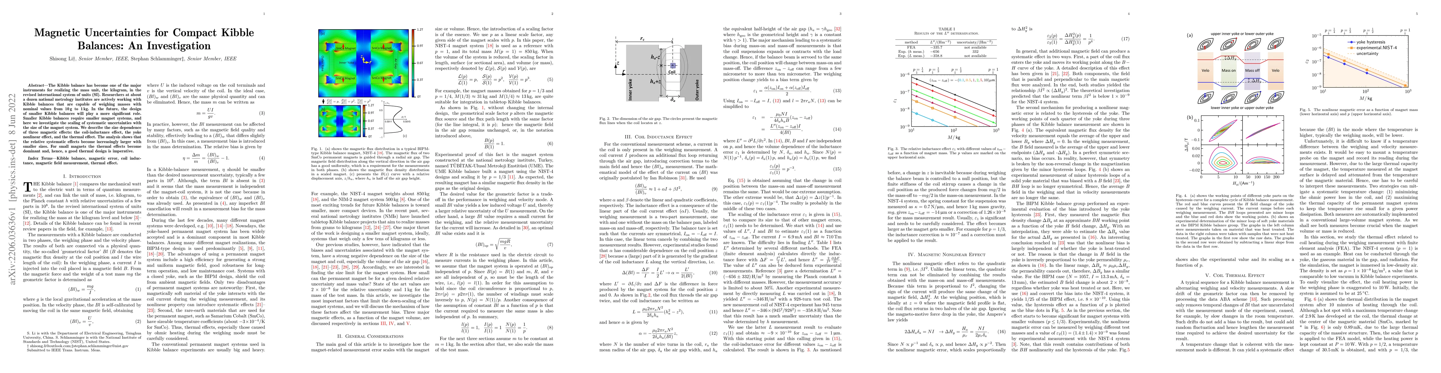 Thumbnail for Magnetic Uncertainties for Compact Kibble Balances: An Investigation