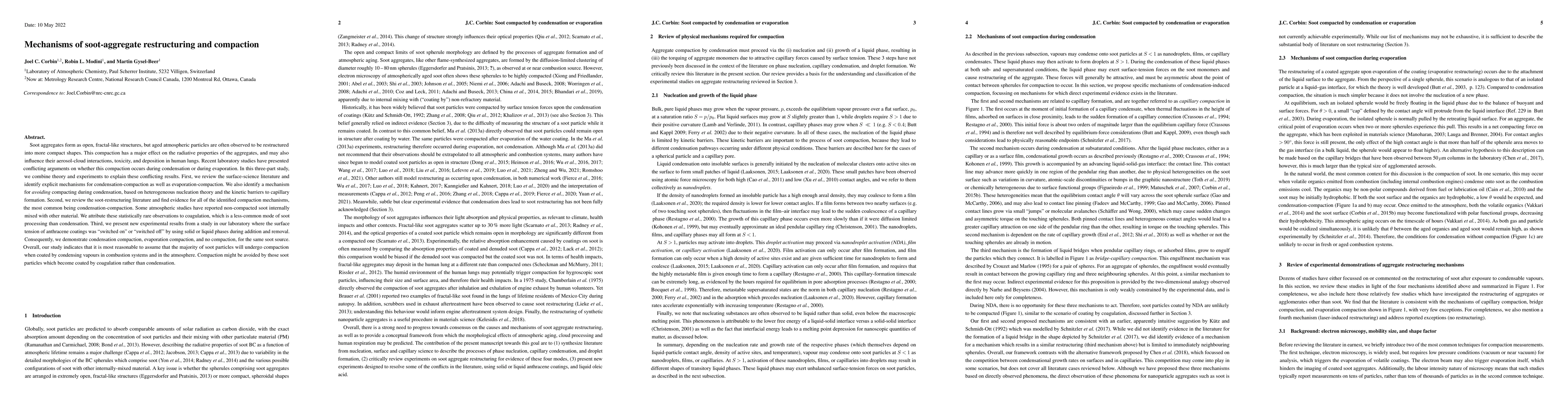 Thumbnail for Mechanisms of soot restructuring and compaction