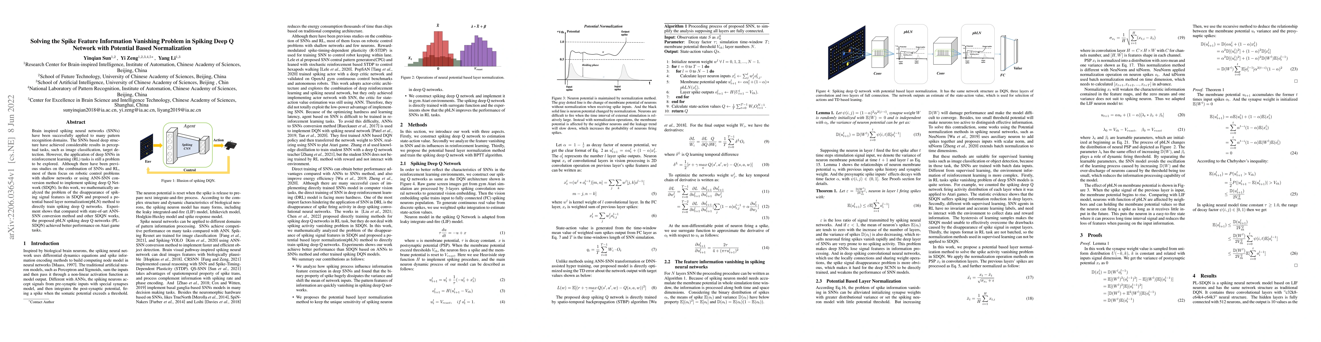 Thumbnail for Solving the Spike Feature Information Vanishing Problem in Spiking Deep
  Q Network with Potential Based Normalization