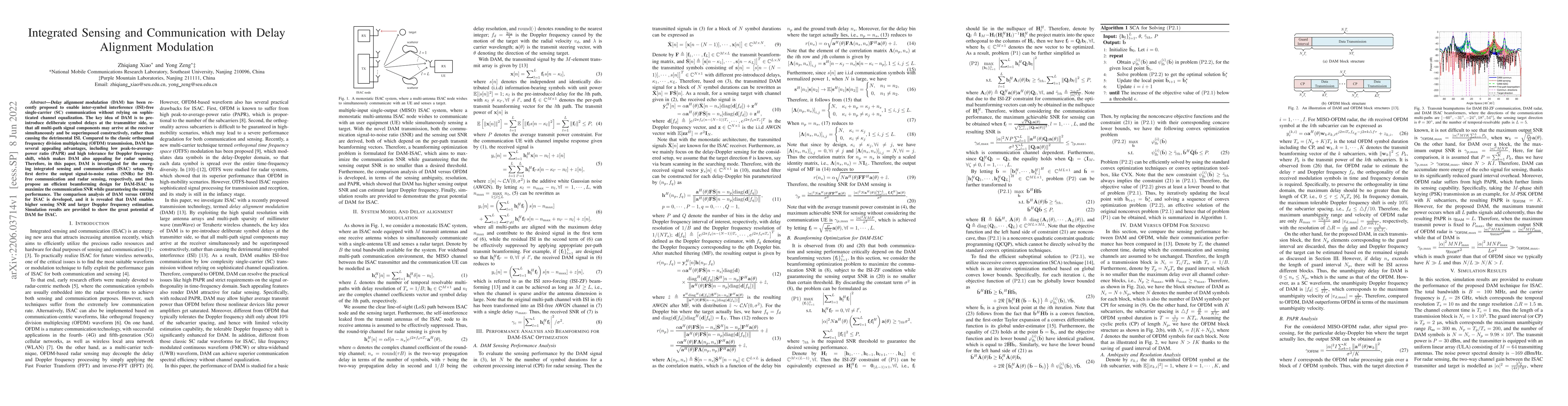 Thumbnail for Integrated Sensing and Communication with Delay Alignment Modulation