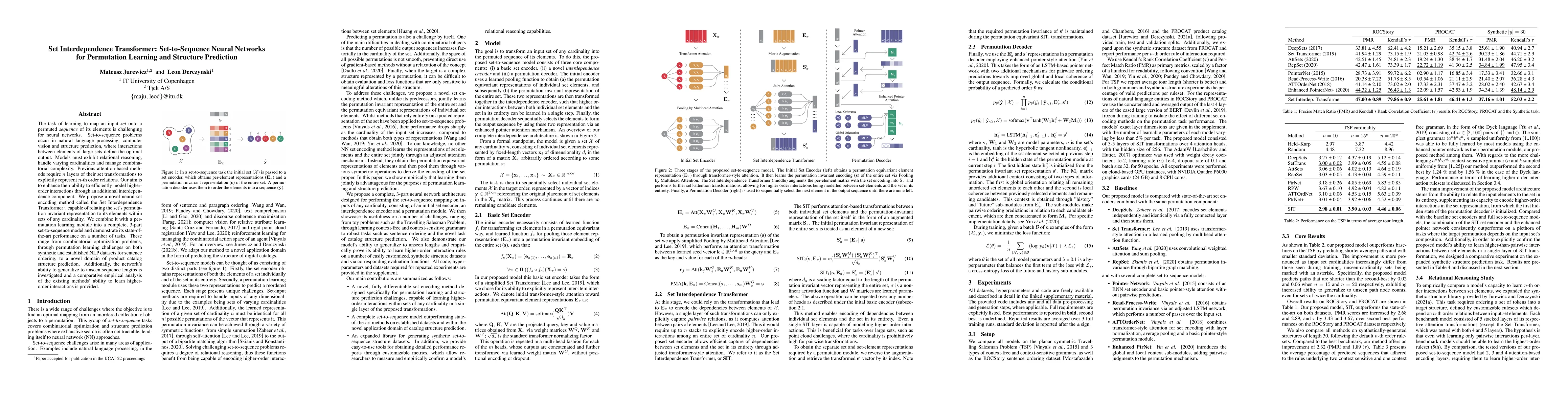 Thumbnail for Set Interdependence Transformer: Set-to-Sequence Neural Networks for
  Permutation Learning and Structure Prediction