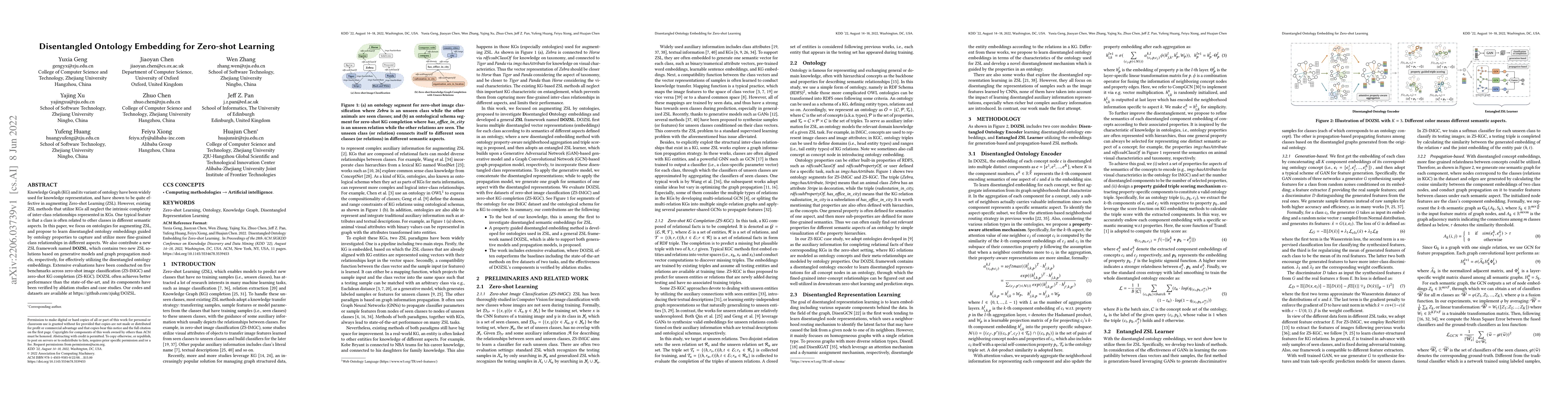 Thumbnail for Disentangled Ontology Embedding for Zero-shot Learning
