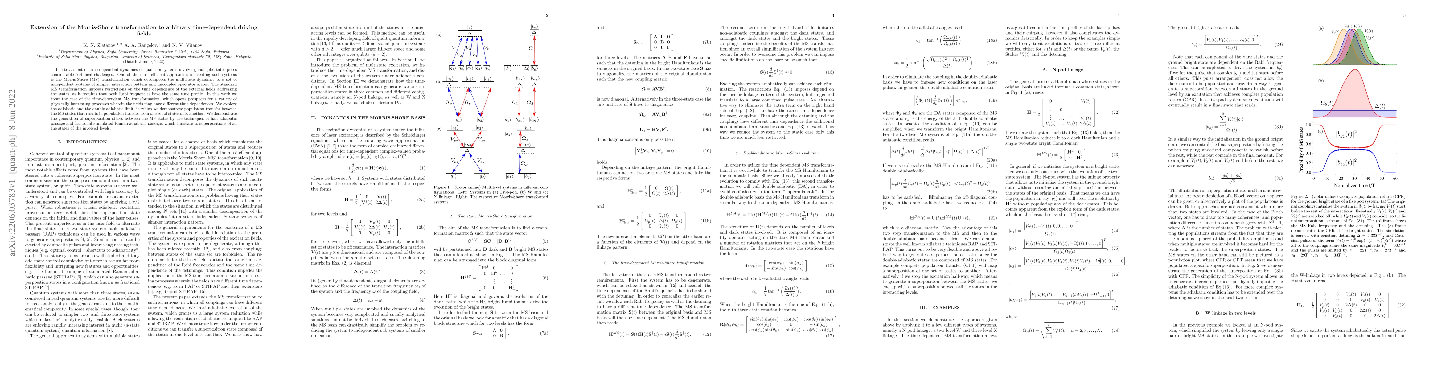 Thumbnail for Extension of the Morris-Shore transformation to arbitrary time-dependent
  driving fields