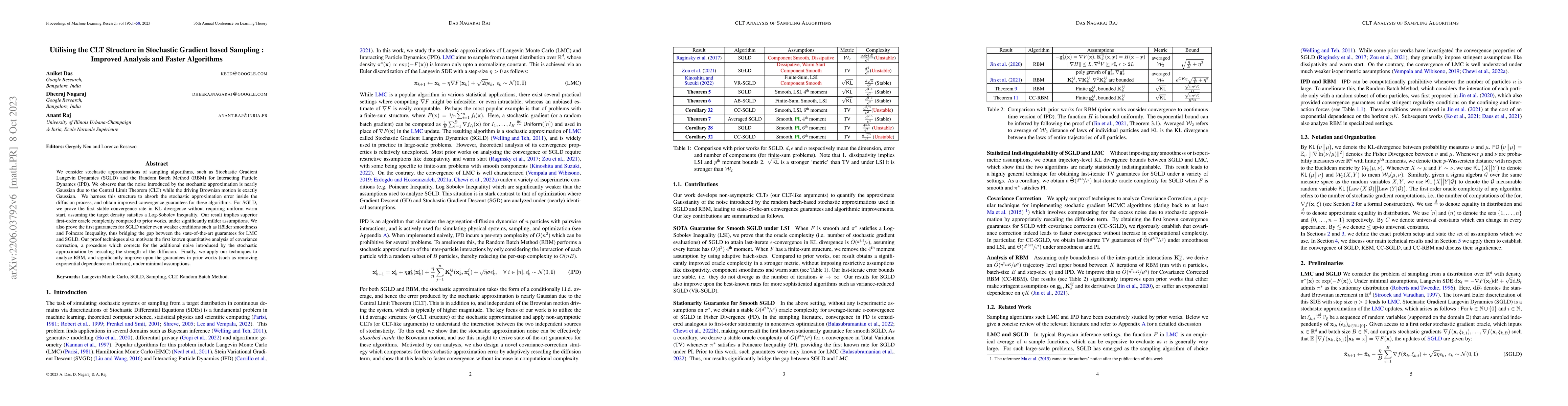 Thumbnail for Utilising the CLT Structure in Stochastic Gradient based Sampling :
  Improved Analysis and Faster Algorithms