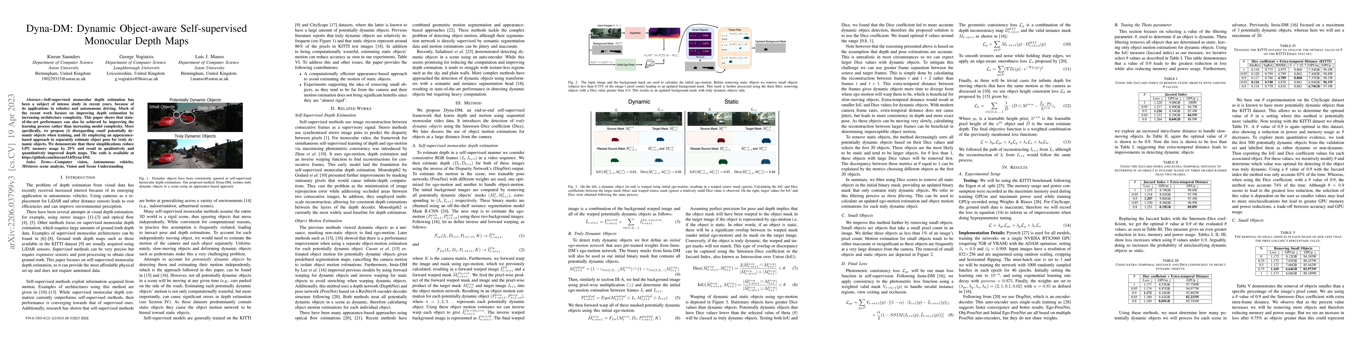 Thumbnail for Dyna-DM: Dynamic Object-aware Self-supervised Monocular Depth Maps