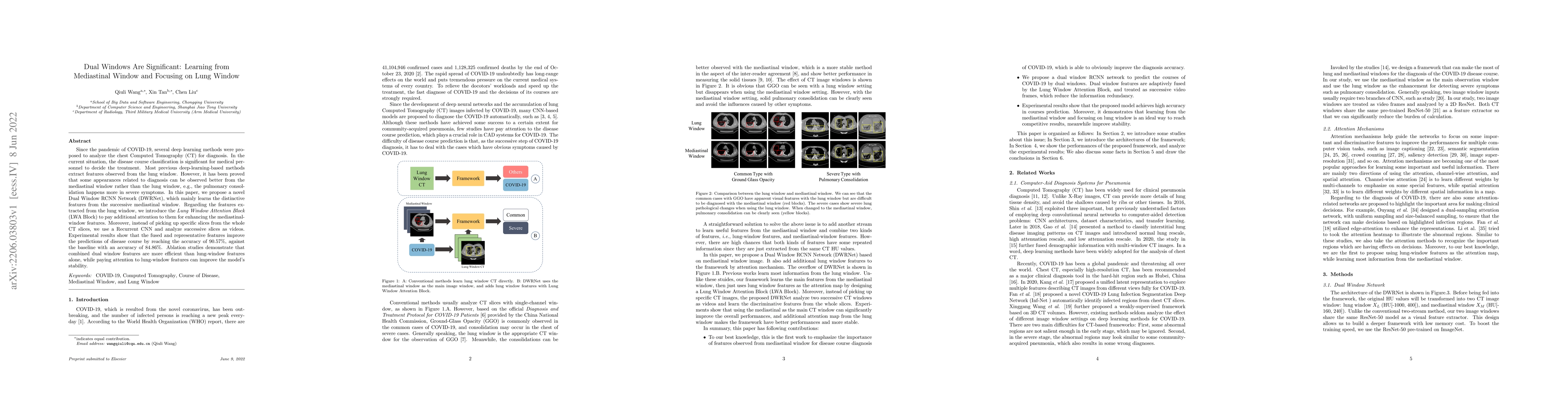 Thumbnail for Dual Windows Are Significant: Learning from Mediastinal Window and
  Focusing on Lung Window
