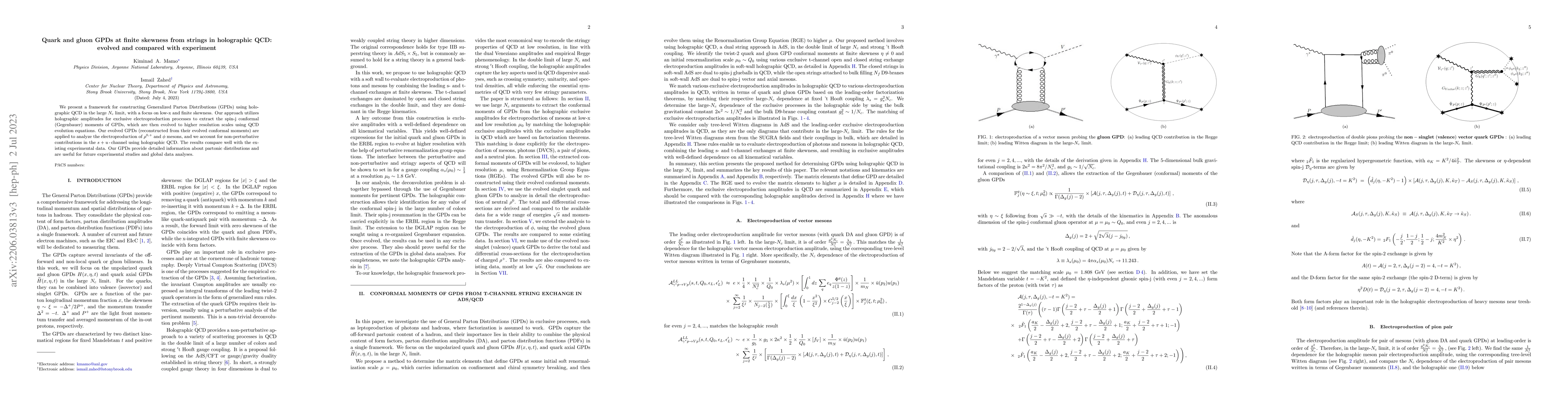 Thumbnail for Quark and gluon GPDs at finite skewness from strings in holographic QCD:
  evolved and compared to experiment