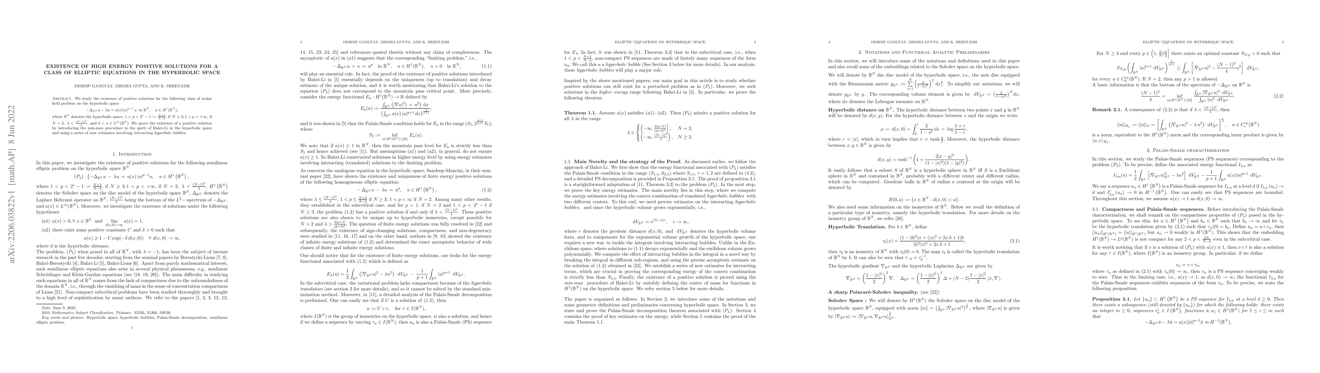 Thumbnail for Existence of high energy positive solutions for a class of elliptic
  equations in the hyperbolic space