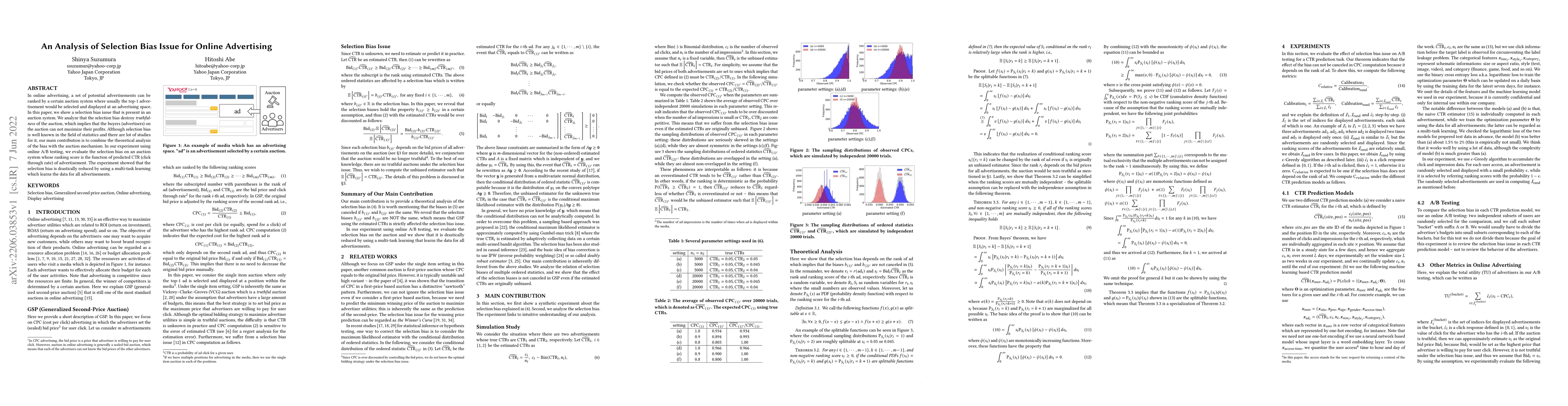 Thumbnail for An Analysis of Selection Bias Issue for Online Advertising