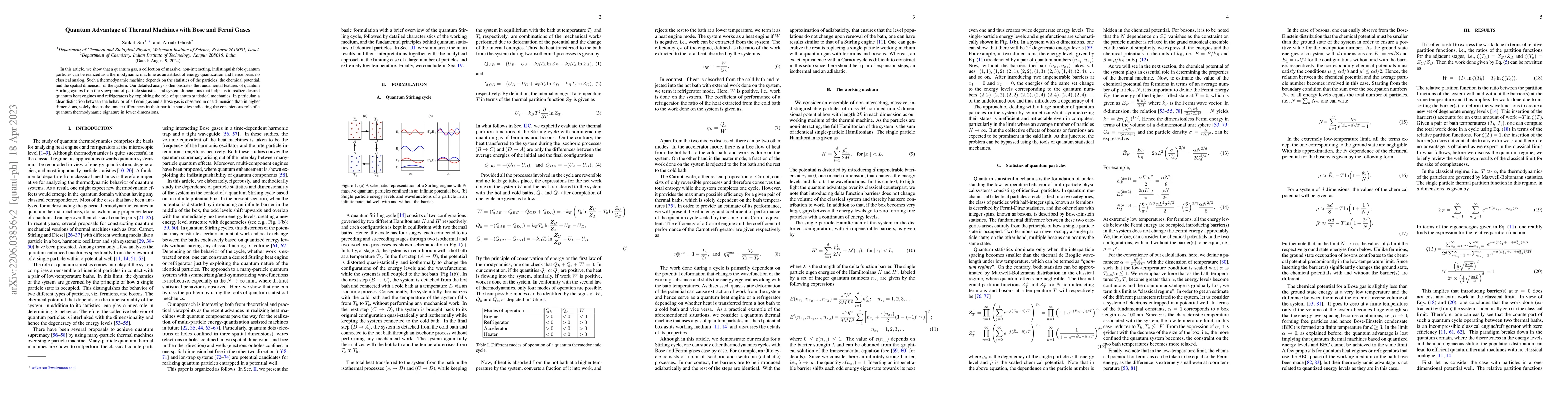 Thumbnail for Quantum Advantage of Thermal Machines with Bose and Fermi Gases