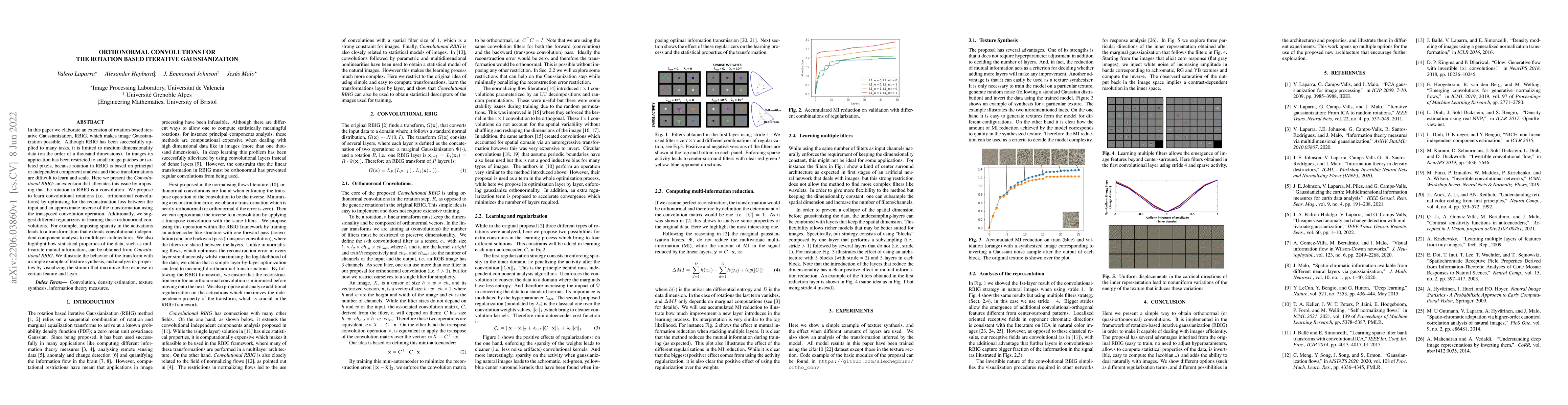 Thumbnail for Orthonormal Convolutions for the Rotation Based Iterative
  Gaussianization