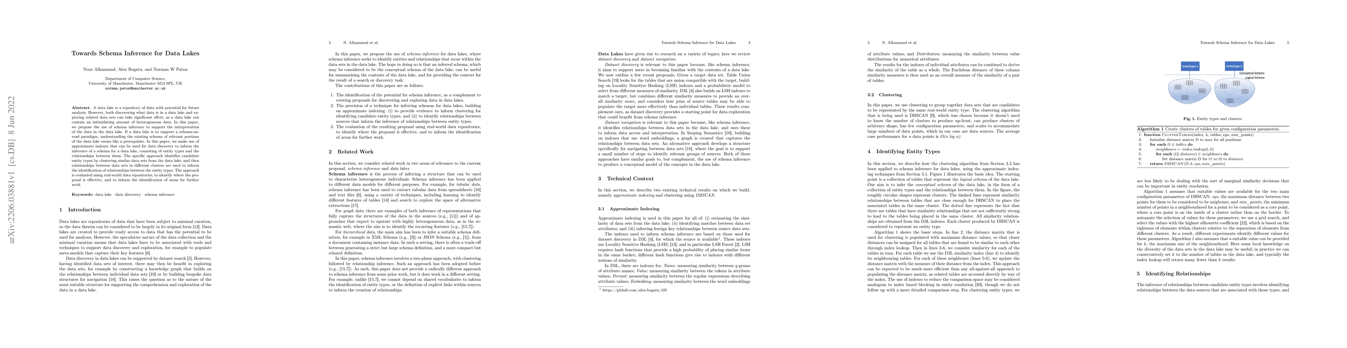 Thumbnail for Towards Schema Inference for Data Lakes