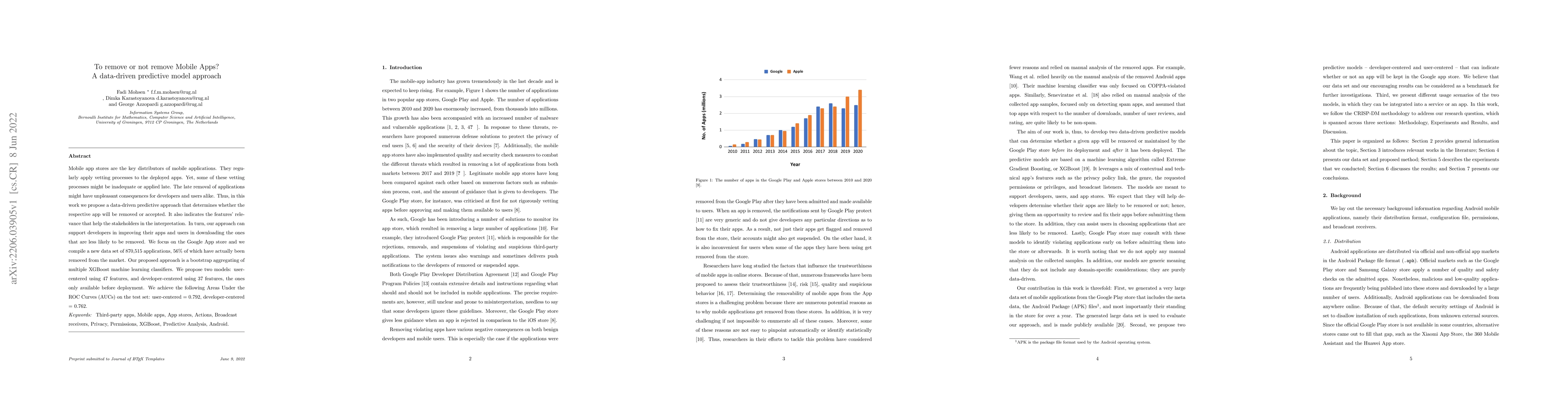 Thumbnail for To remove or not remove Mobile Apps? A data-driven predictive model
  approach