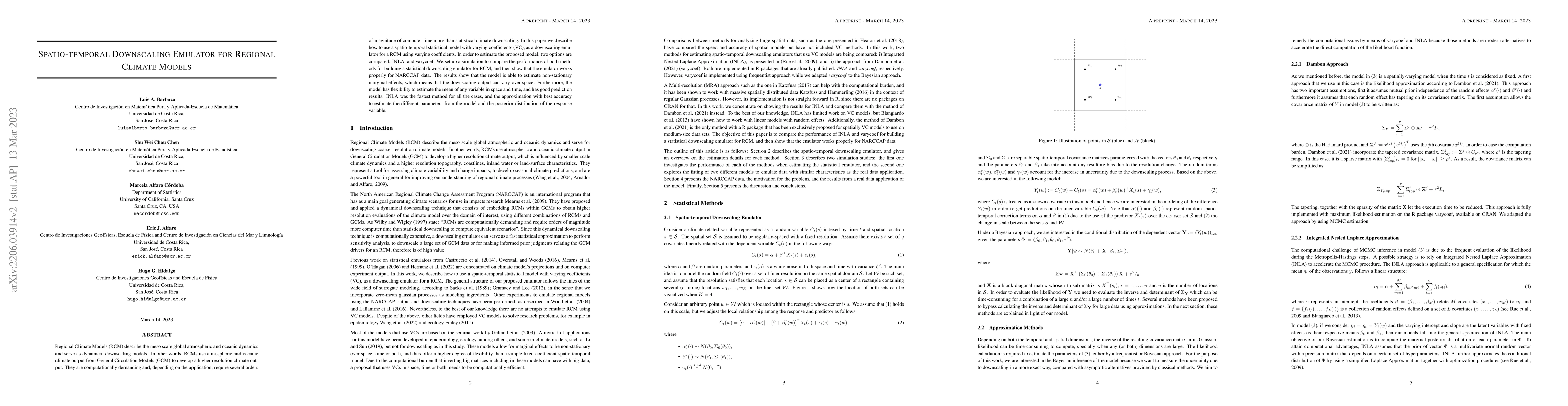 Thumbnail for Spatio-temporal Downscaling Emulator for Regional Climate Models: a
  Comparative Study
