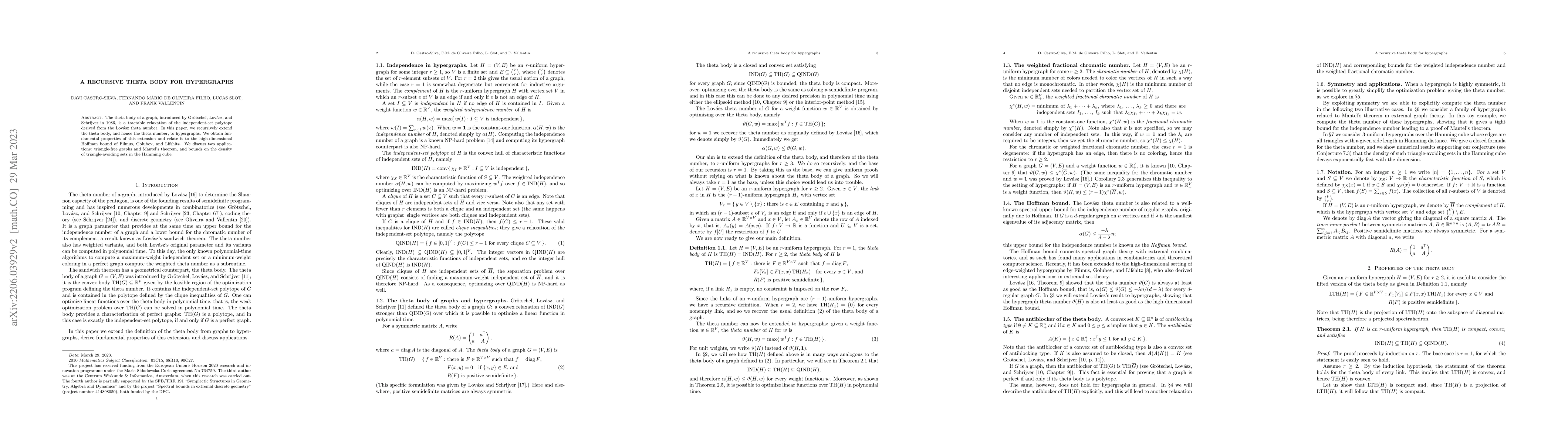 Thumbnail for A recursive theta body for hypergraphs